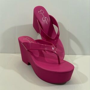 Jessica Simpson Hot Pink Platform Sandals
